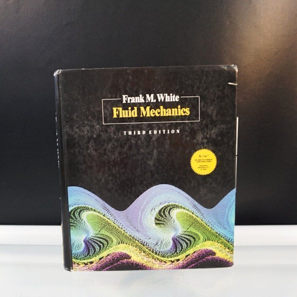 Fluid Mechanics By Frank White 3rd Edition 1994 Hardcover Book With Diskette